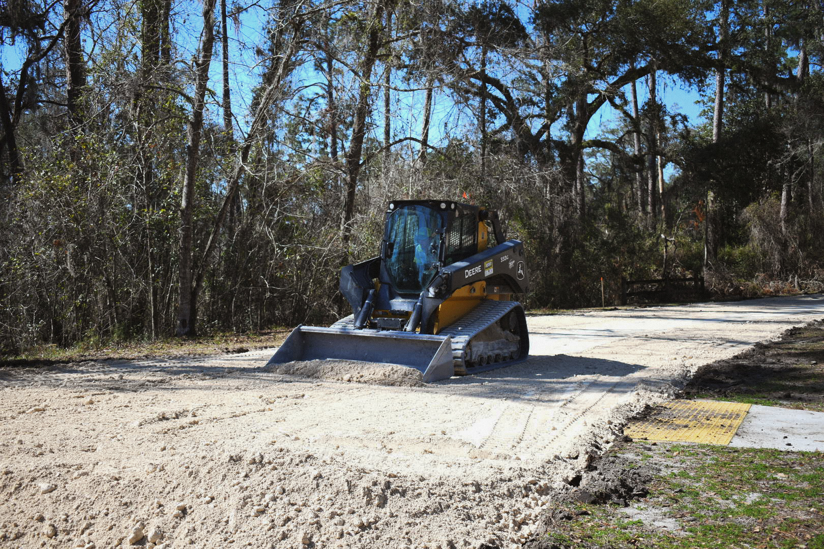 Skid steer clearing and site prep work in Lake City, FL